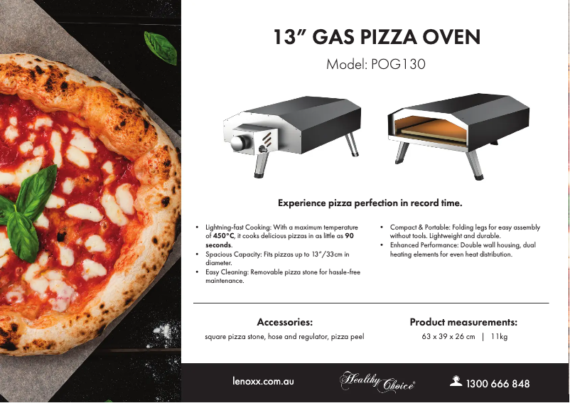 Page n°1 - Fiche technique Healthy Choice POG130