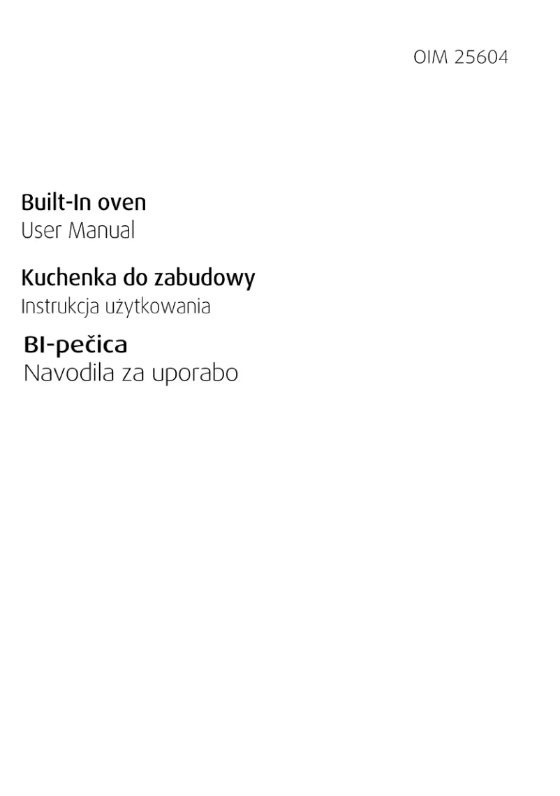 Image de la première page du manuel de l'appareil OIM 25604