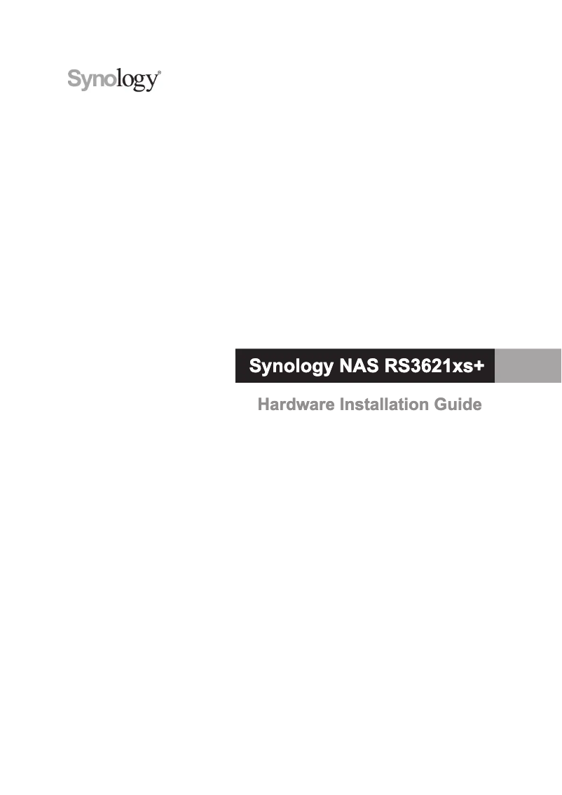 Page 1 de la notice Manuel utilisateur Synology RackStation RS3621xs+