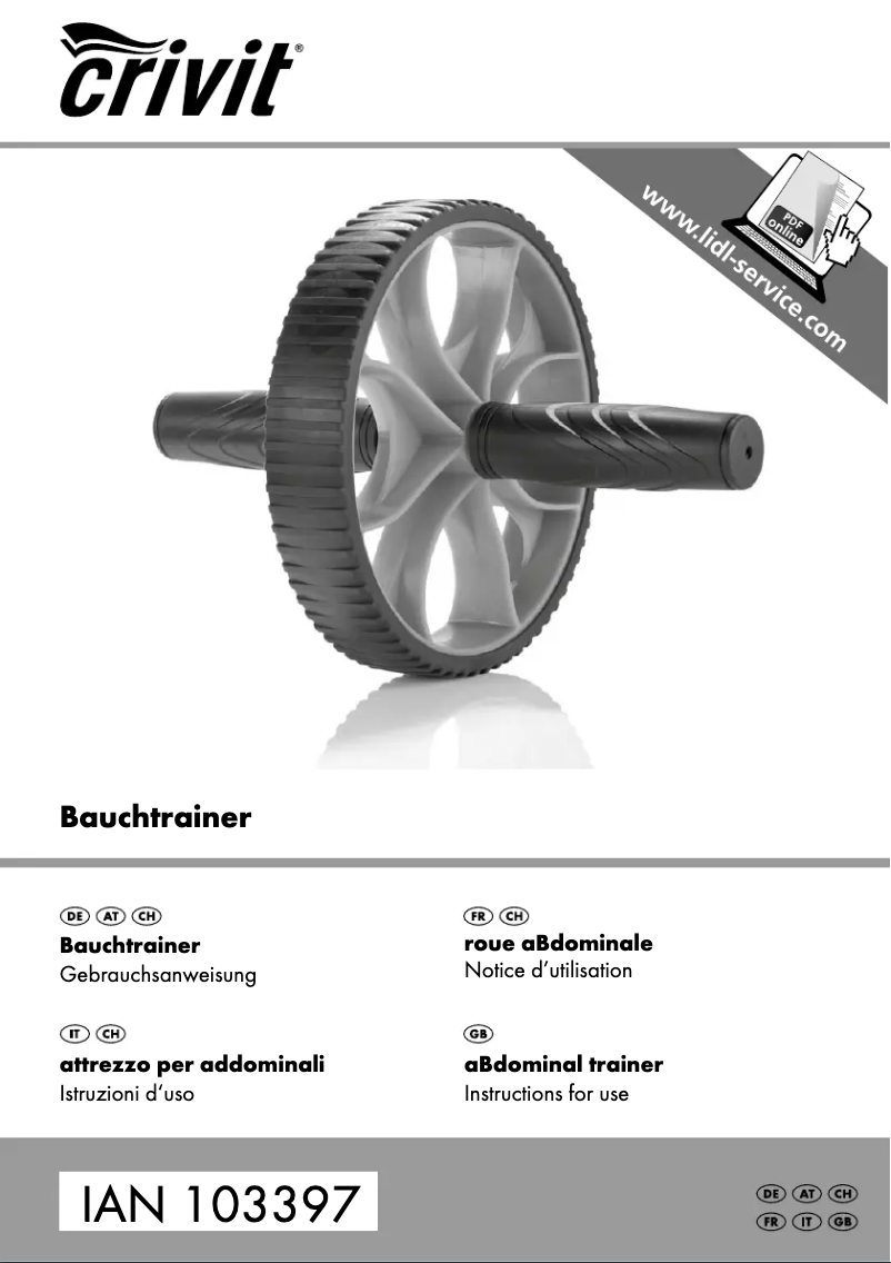 Page n°1 - Manuel utilisateur Crivit IAN 103397