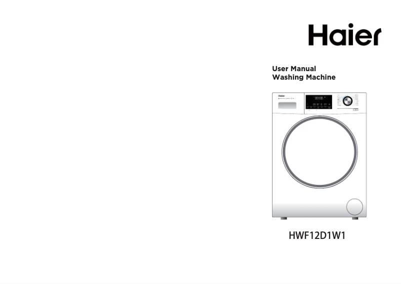 Image de la première page du manuel de l'appareil HWF12D1W1