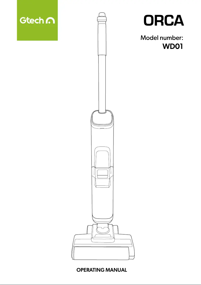 Page n°1 - Manuel utilisateur Gtech Orca WD01