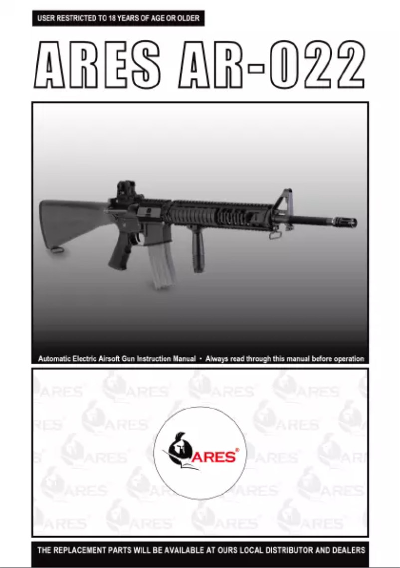 Page 1 de la notice Manuel utilisateur Ares AR-022