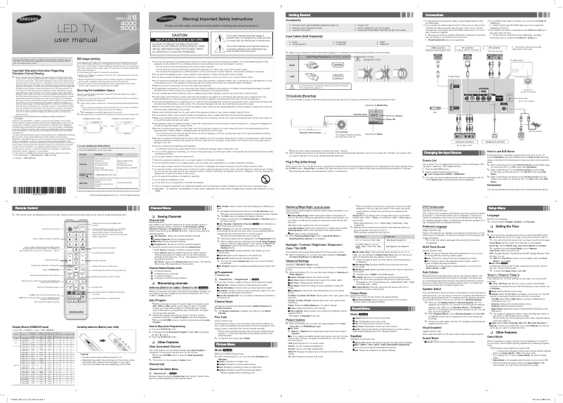 Image de la première page du manuel de l'appareil UN22F5000AF