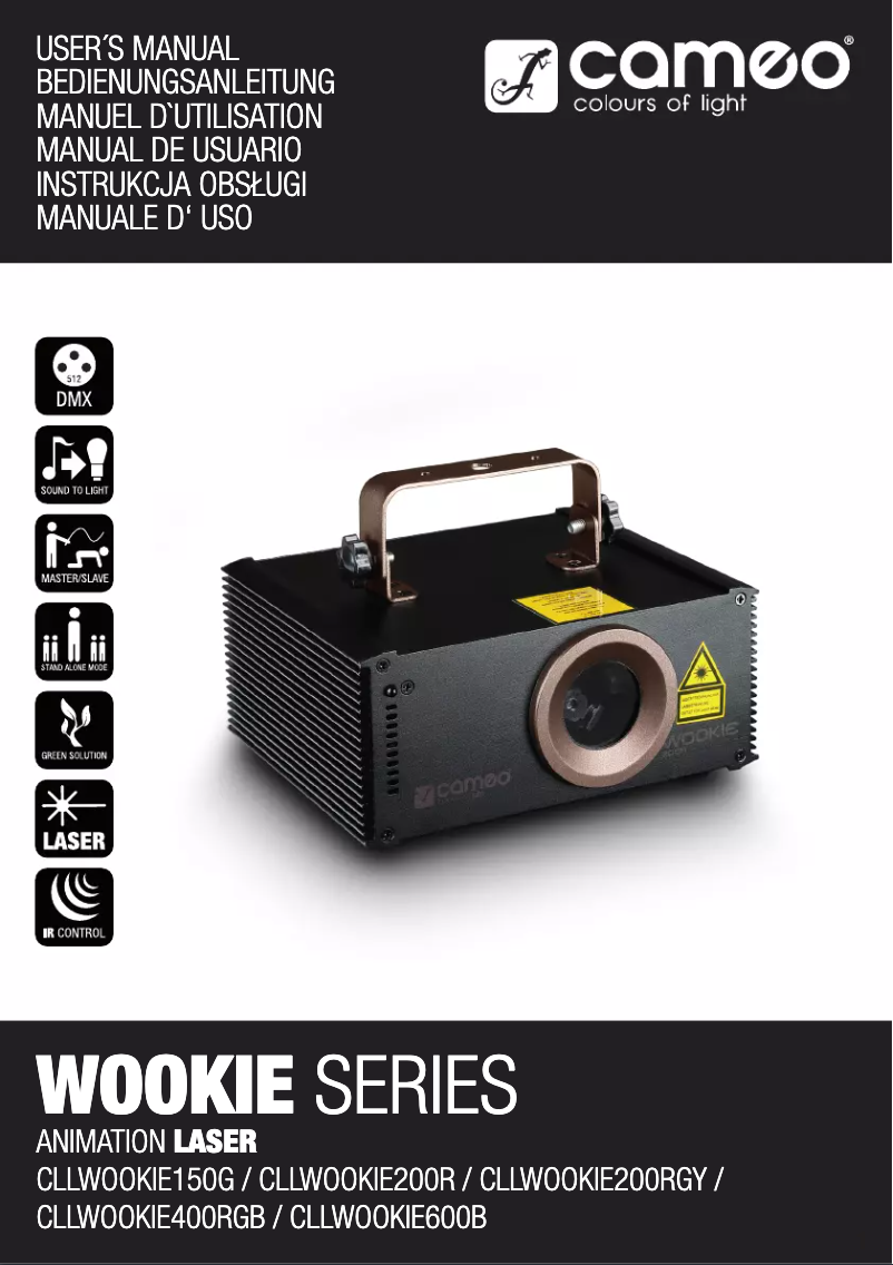 Page n°1 - Manuel utilisateur Cameo Wookie 150 G