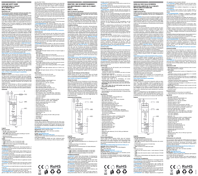 Página 1 del manual Manual de usuario Shelly Pro 2