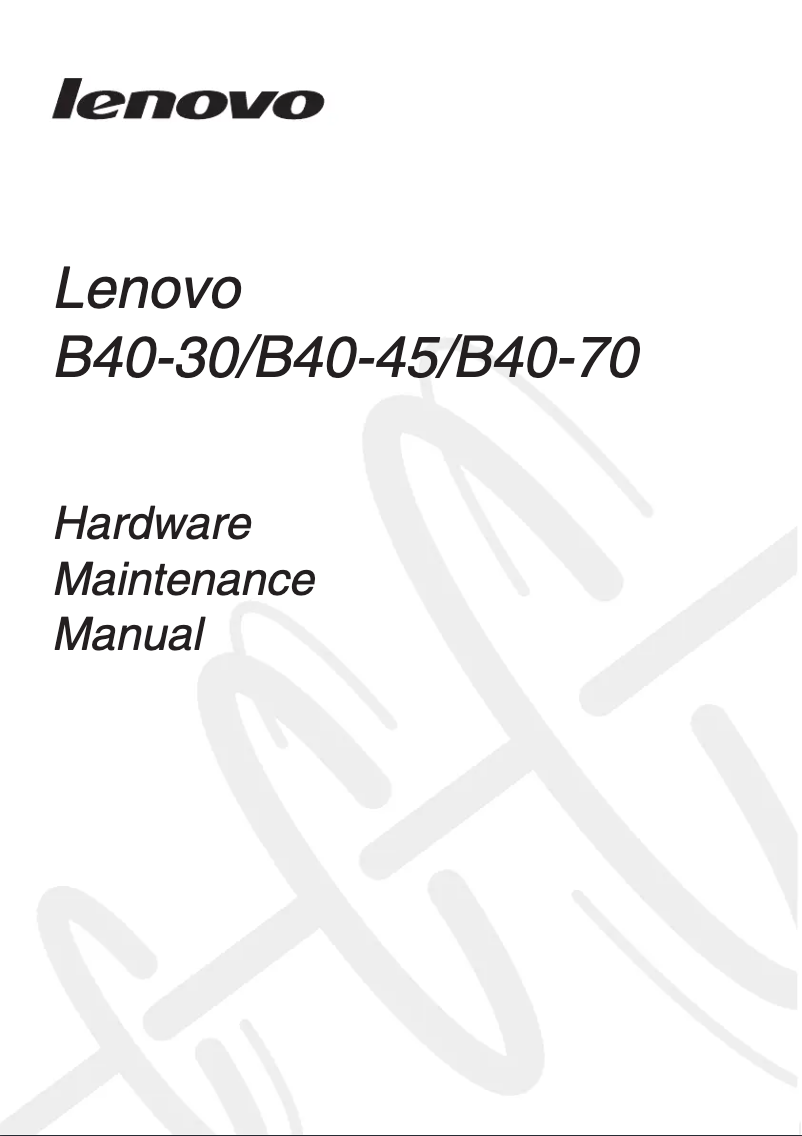 Página 1 del manual Manual de usuario Lenovo Essential B40-30