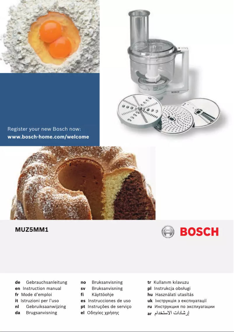 Page n°1 - Manuel utilisateur Bosch MUZ5MM1