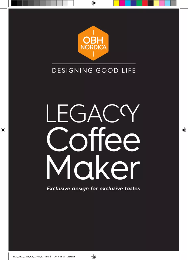 Page 1 de la notice Manuel utilisateur OBH Nordica Legacy 2401