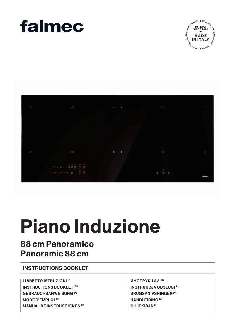 Page n°1 - Manuel utilisateur Falmec Induction Hob 88 cm