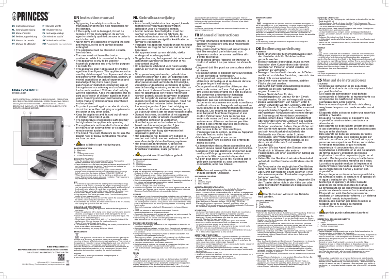 Page 1 de la notice Manuel utilisateur Princess Flat 142404