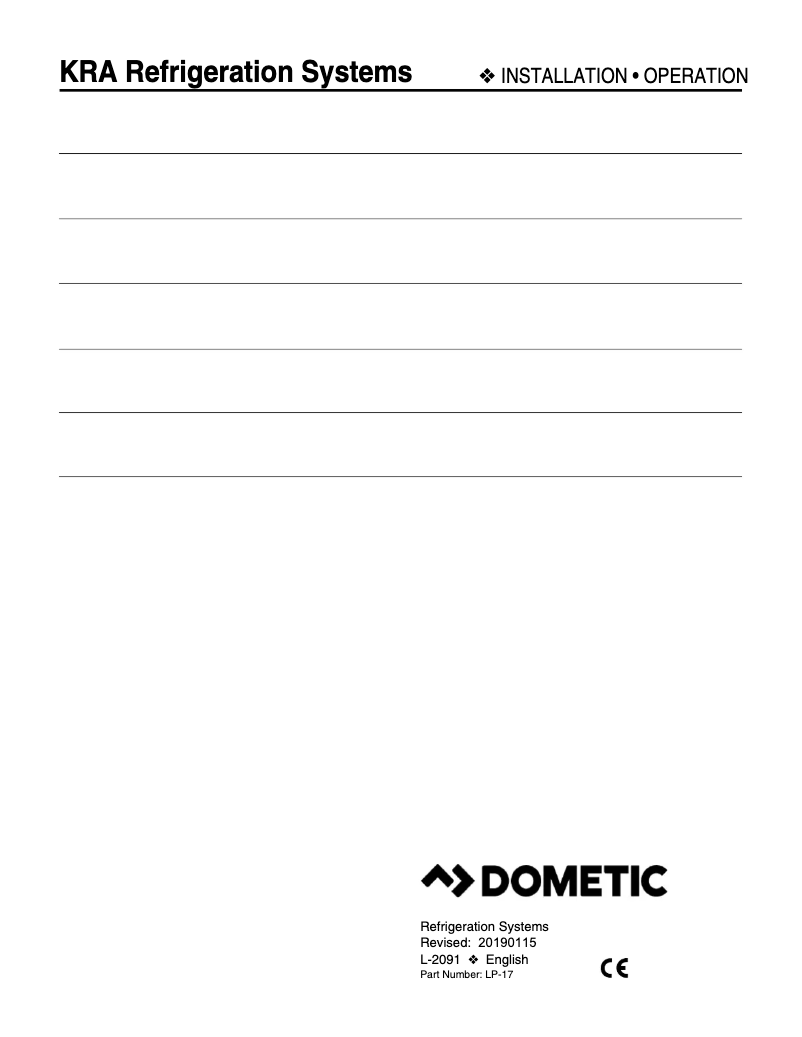 Página 1 del manual Manual de usuario Dometic KRA 433 X