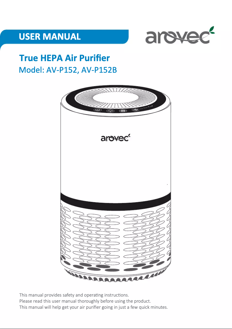 Image de la première page du manuel de l'appareil AV-P152-RF