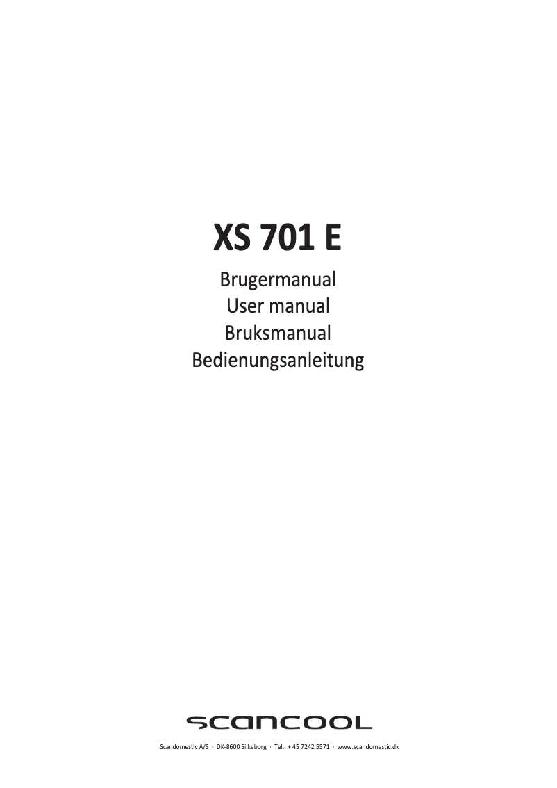 Page n°1 - Manuel utilisateur Scandomestic XS 701 E