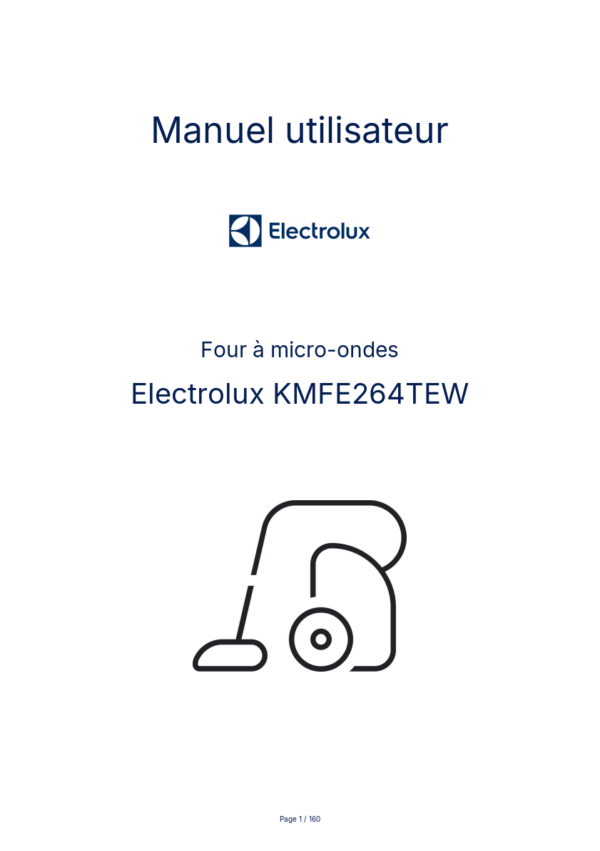 Page n°1 - Manuel utilisateur Electrolux KMFE264TEW