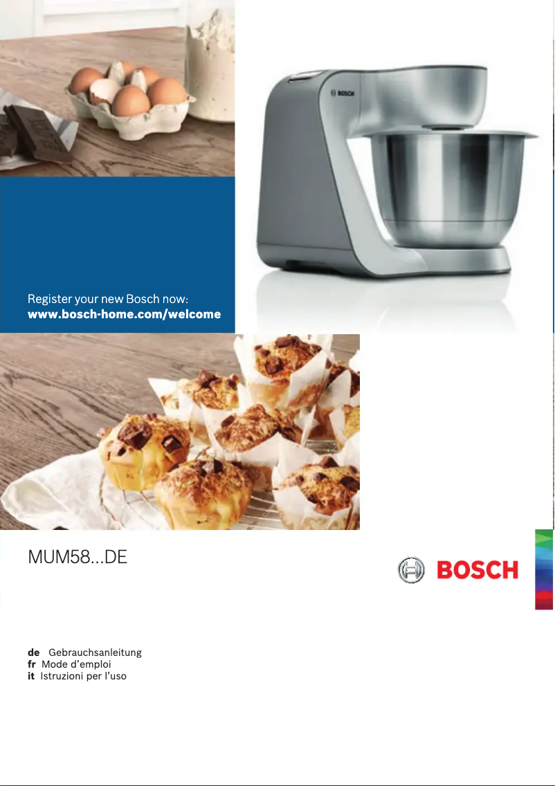 Page 1 de la notice Manuel utilisateur Bosch MUM58W56DE