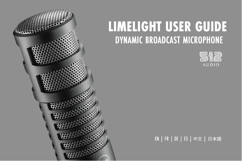 Page 1 de la notice Manuel utilisateur 512 Audio Limelight