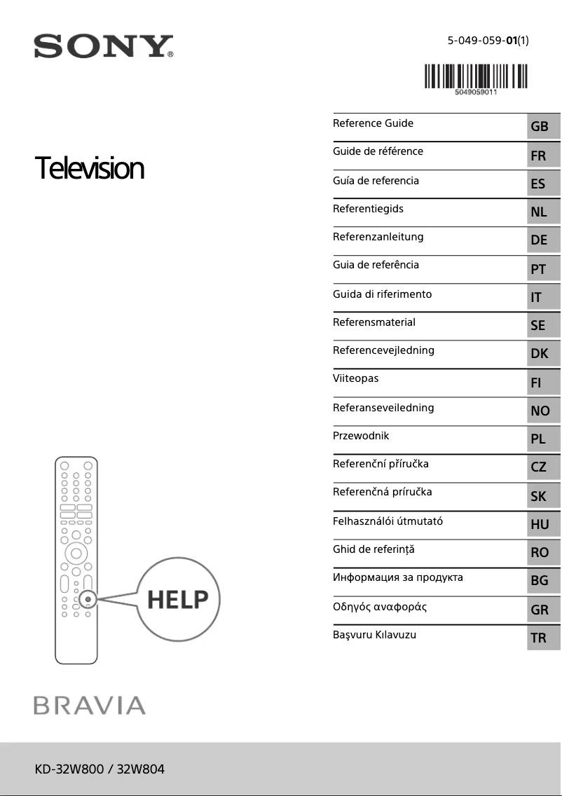 Image de la première page du manuel de l'appareil KD-32W800