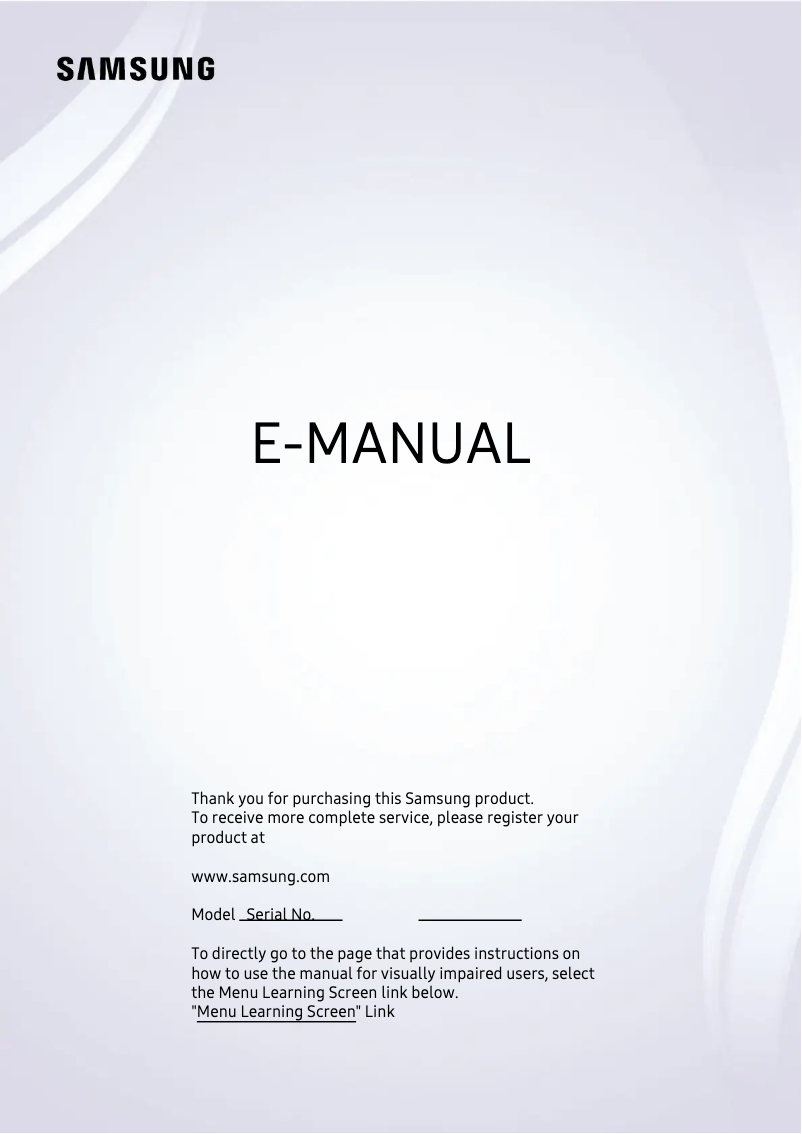 Page 1 de la notice Manuel utilisateur Samsung GQ65QN93C