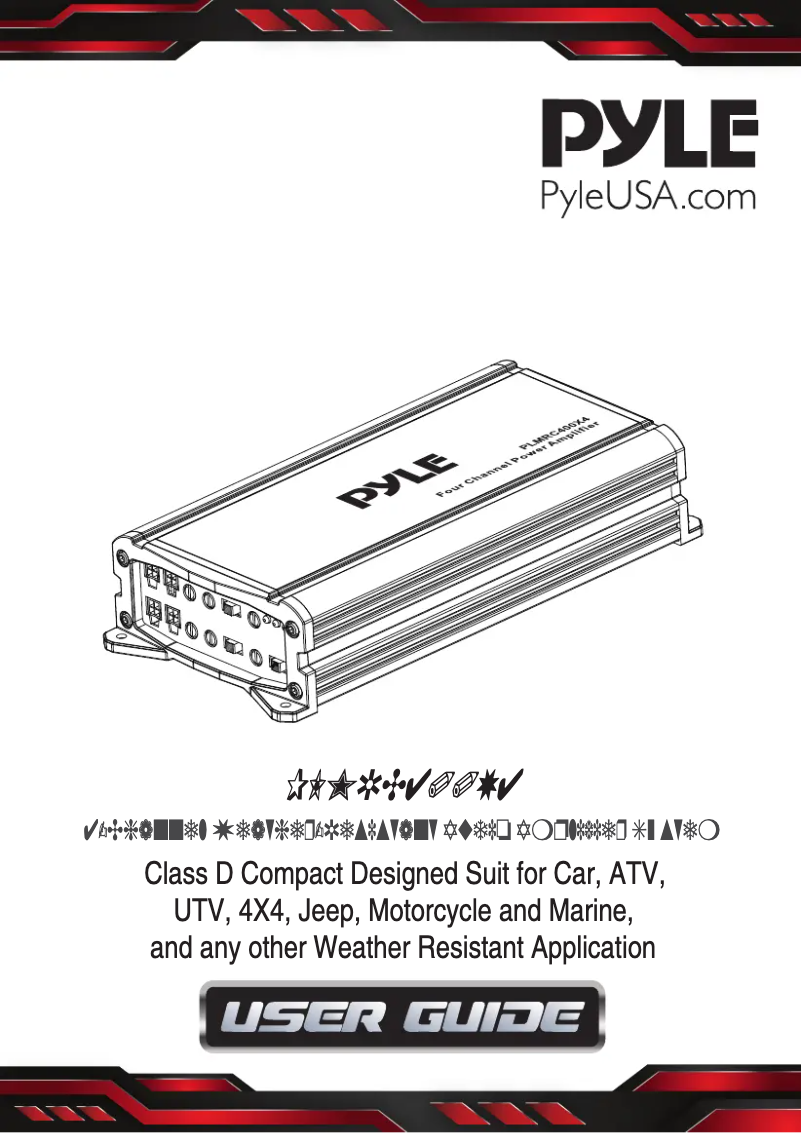 Page n°1 - Manuel utilisateur Pyle PLMRC400X4