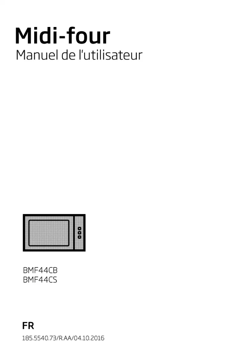 Page 1 de la notice Manuel utilisateur Beko BMF44CS