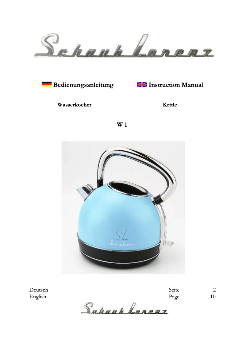 Página 1 del manual Manual de usuario Schaub Lorenz W1