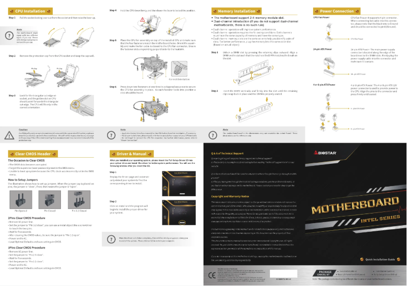 Página 1 del manual Manual de usuario Biostar H110MV-Q7