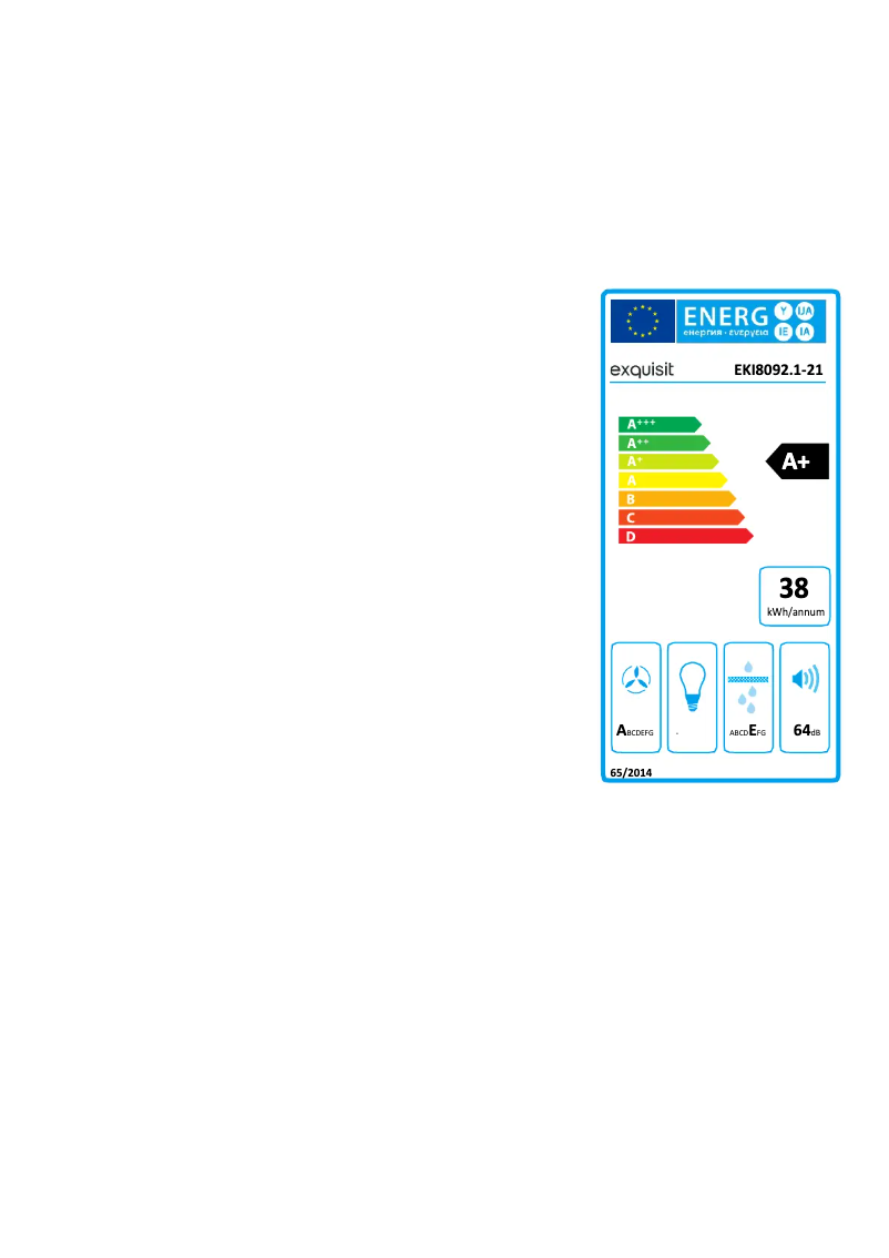 Page n°1 - Label énergétique Exquisit EKI8092.1-21
