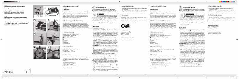 Page n°1 - Manuel utilisateur Crivit Z29966
