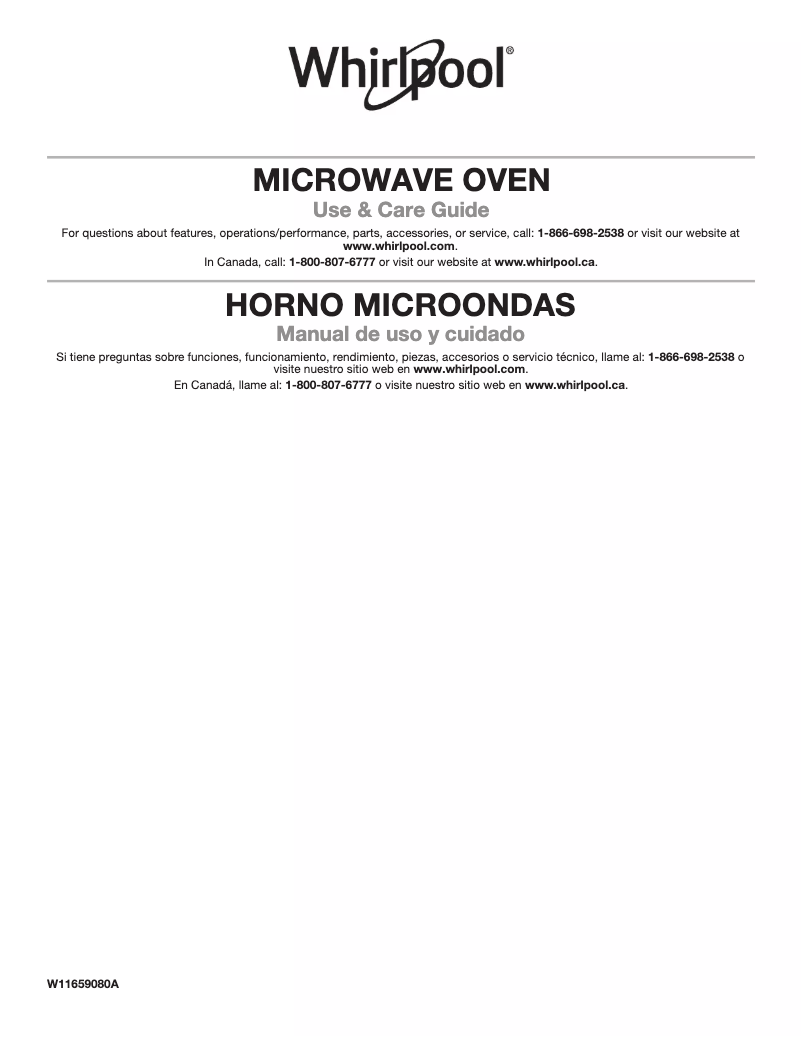 Página 1 del manual Manual de usuario Whirlpool WMCS7022PW