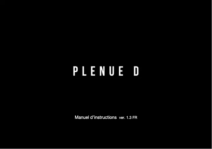 Page 1 de la notice Manuel utilisateur Cowon Plenue D