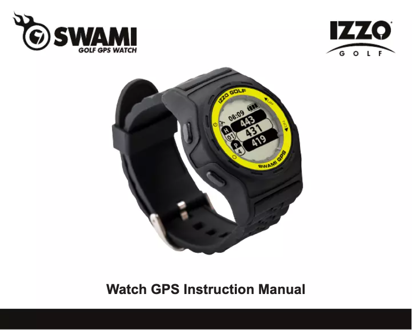 Page n°1 - Manuel utilisateur Izzo Golf Swami Watch GPS 2014 Golf
