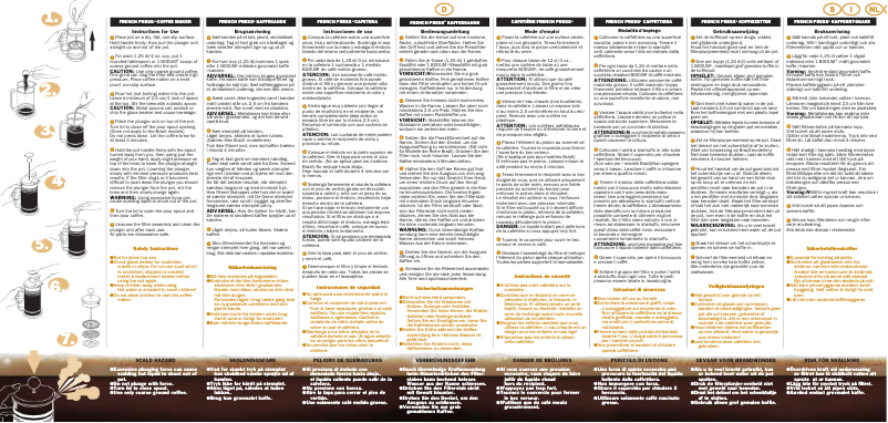 Page 1 de la notice Manuel utilisateur Bodum Kenya 1784-01