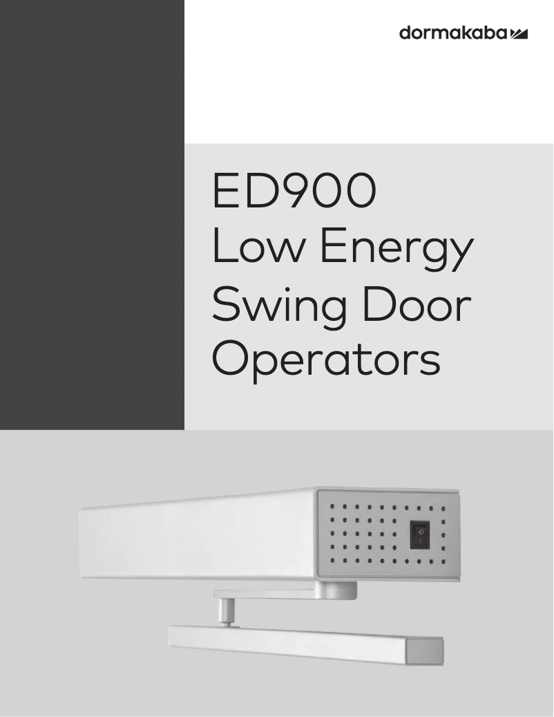 Página 1 del manual Manual de usuario Dormakaba ED900