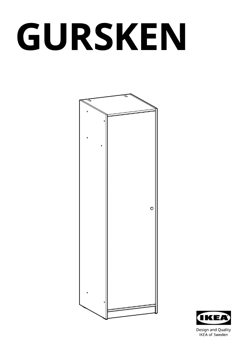 Page 1 de la notice Manuel utilisateur Ikea GURSKEN 505.032.92