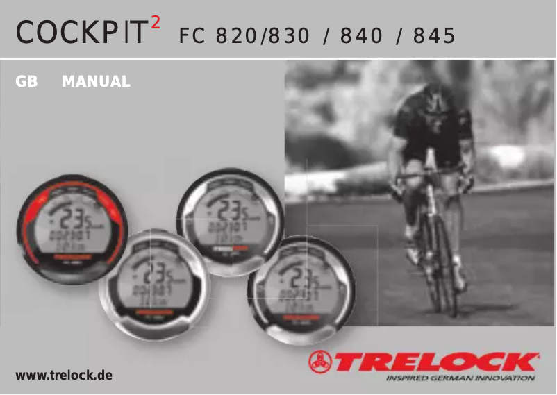 Page 1 de la notice Manuel utilisateur Trelock FC 845