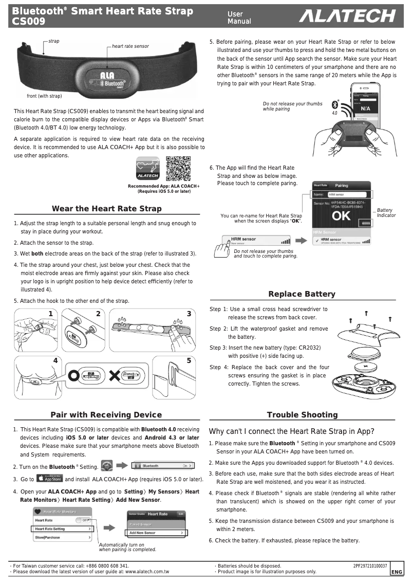 Página 1 del manual Manual de usuario Alatech CS009