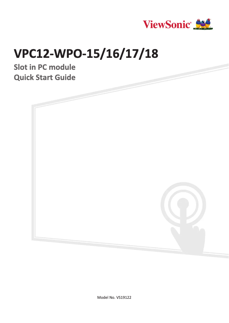 Page 1 of the manual User Manual Viewsonic VPC12-WPO-16