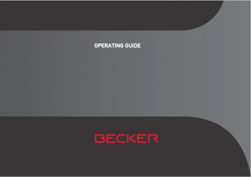 Page n°1 - Manuel utilisateur Becker Ready 50