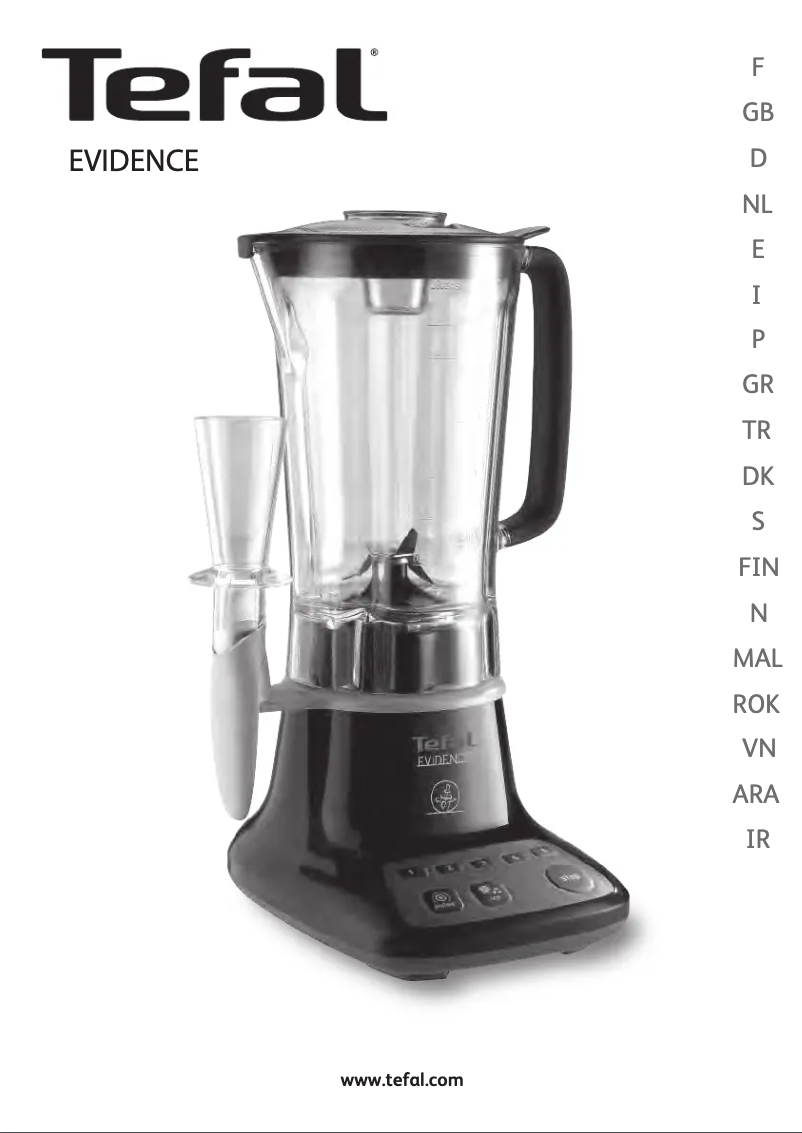 Page n°1 - Manuel utilisateur Tefal Evidence BL5361