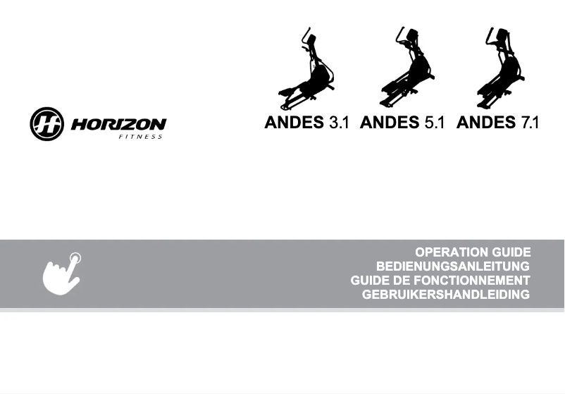 Page 1 de la notice Manuel utilisateur Horizon Fitness Andes 3.1