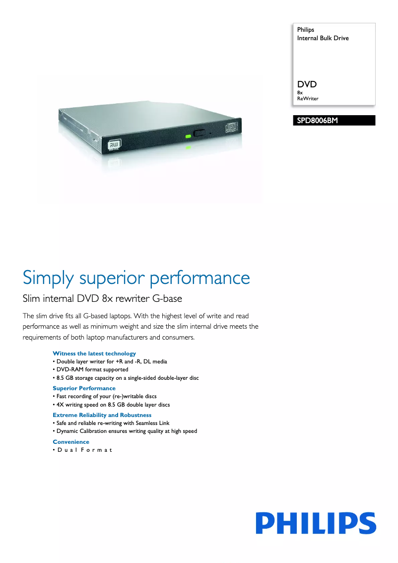 Page n°1 - Brochure Philips SPD8006BM