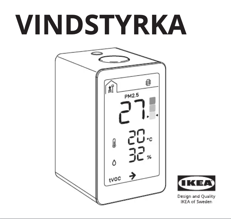 Page 1 de la notice Manuel utilisateur Ikea VINDSTYRKA 705.788.75