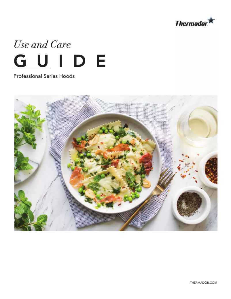 Page 1 de la notice Manuel d'utilisation et d'entretien Thermador HPCN48WS