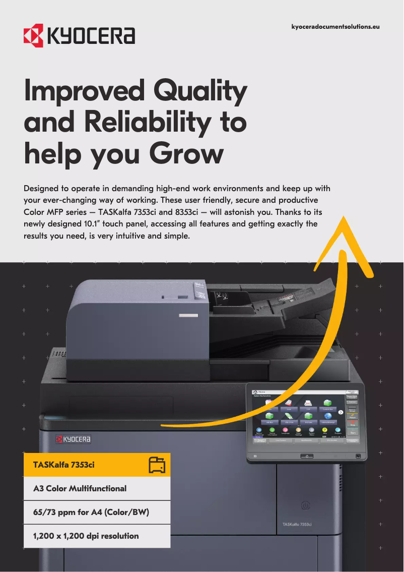 Image de la première page du manuel de l'appareil TASKalfa 7353ci
