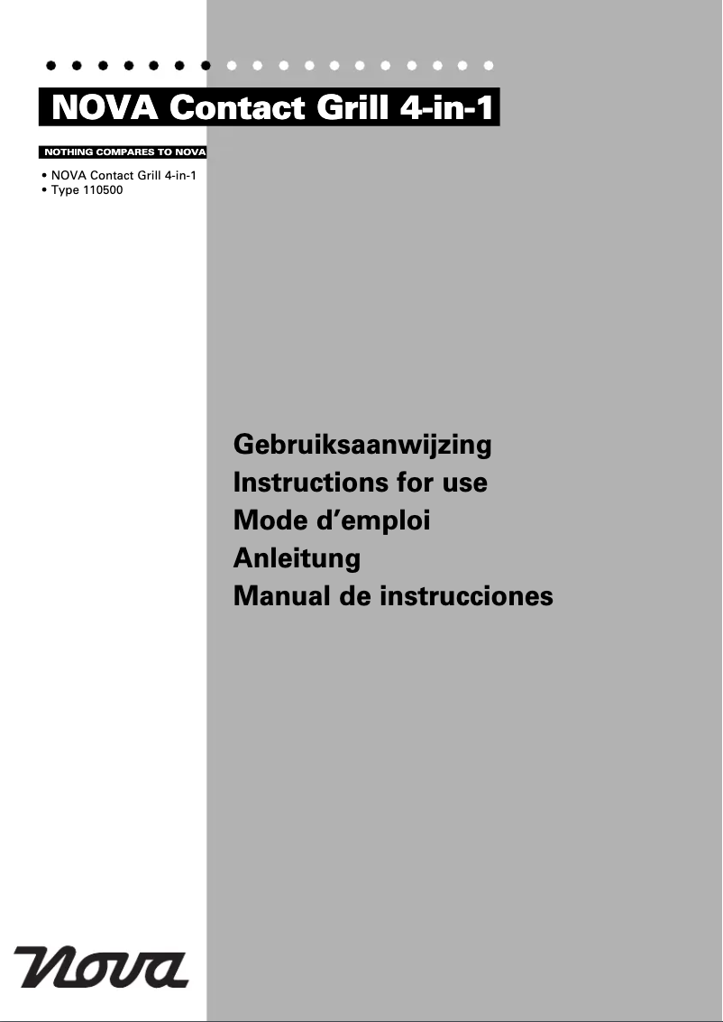 Página 1 del manual Manual de usuario Nova 110500