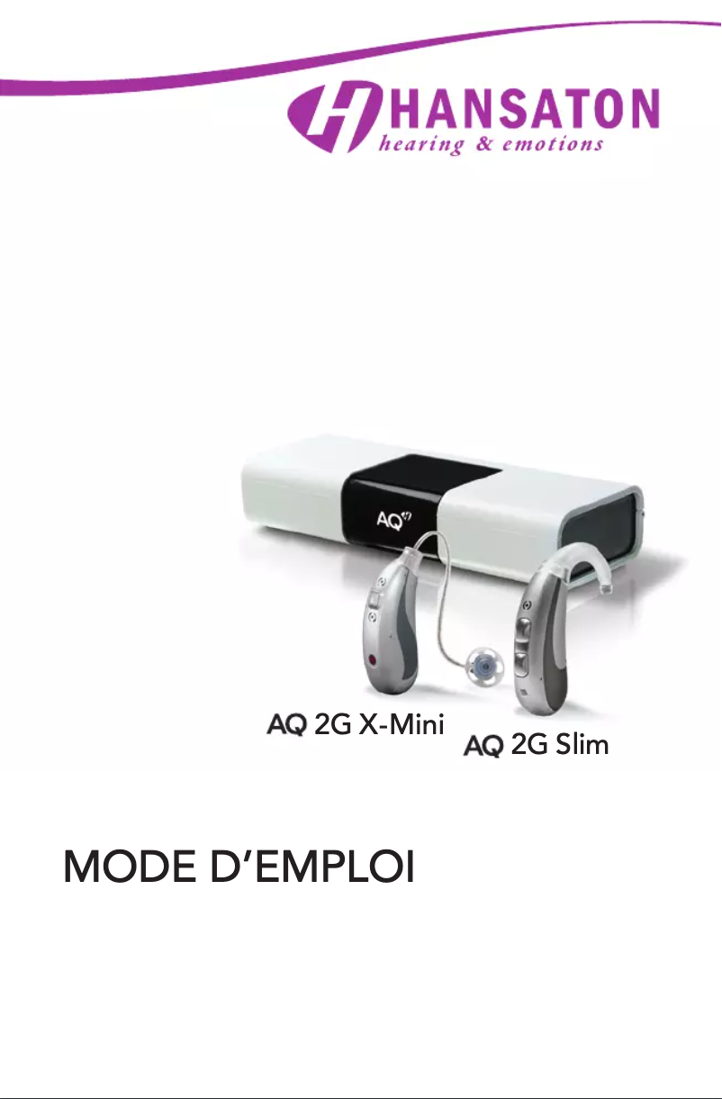 Page n°1 - Manuel utilisateur Hansaton AQ 2G Slim