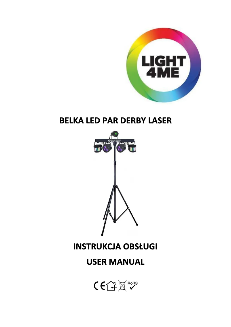 Page n°1 - Manuel utilisateur Light4Me BELKA LED PAR DERBY LASER