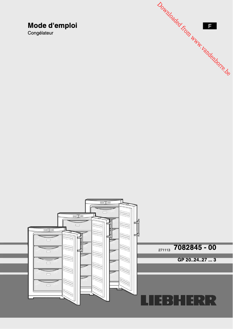 Page 1 de la notice Manuel utilisateur Liebherr GP 2433 Comfort