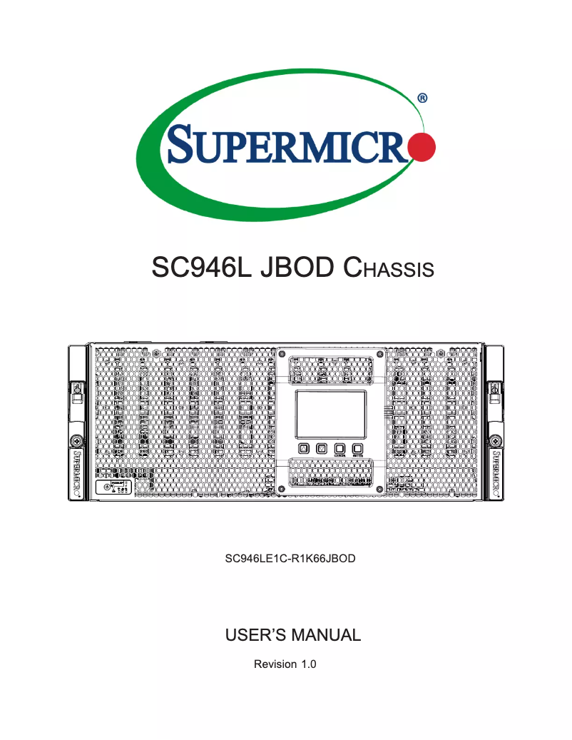 Page 1 de la notice Manuel utilisateur Supermicro SuperChassis SC946L